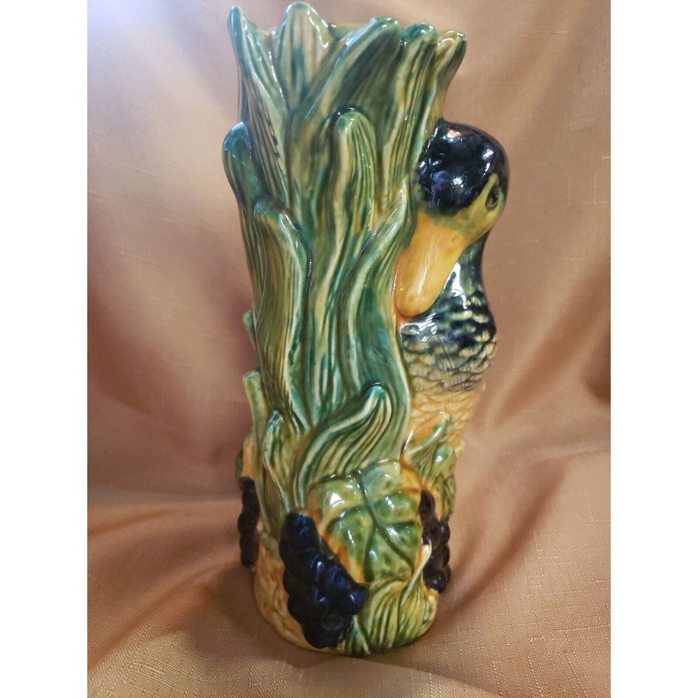 Vtg Formalities Majolica Duck Candle Holder - Picture 4 of 6